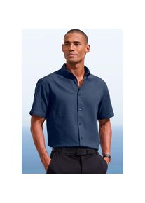 H.I.S. H.I.S, Herren, Kurzarmhemd &raquo;Regular Fit&laquo; in hochwertiger Struktur Optik, dunkelblau, M (39/40), N-Gr, Herren Kurzarmhemd von H.I.S