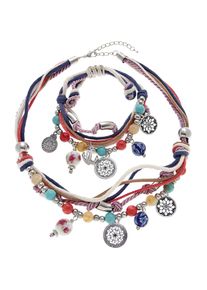 Lascana , Jugendliche , Schmuckset »Bettlerarmband und Halsketten Set« () Mit vielen kleinen Anhängern , bunt , Dieses Set wertet jedes Outfit auf...