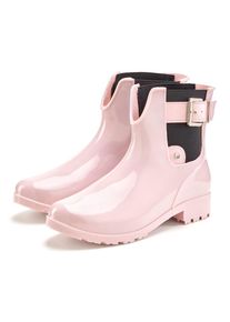 Vivance, Unisex, Gummistiefelette Gummistiefel im Chelsea-Look, Schlupfstiefel, Boots, Stiefel VEGAN, rose, 38, Mit Stretcheinsatz, zum Schlupfen