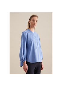 Seidensticker , Klassische Bluse »Schwarze Rose«, Langarm Kragen Uni , blau , Passform: Regular