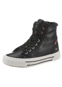 Mustang Shoes , Winterboots, High Top Sneaker, Schnürboots mit Plateausohle , schwarz , Mit Schnürung und Innen-Reissverschluss
