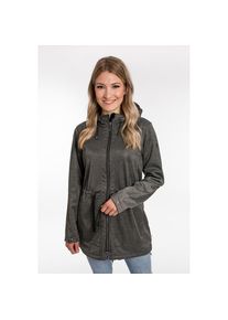 DEPROC Active, Unisex, DEPROC Active Softshellparka &raquo;TATLATUI Women&laquo; in edel schimmernder Melangeoptik, anthrazit, 40/42 (M), Sportlich eleganter 