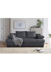 Schlafsofa »Chicago mit Bettfunktion, Schlafcouch«, inklusive Bettkasten, Cord-Samt Bezug, anthrazit , grau , Collection AB