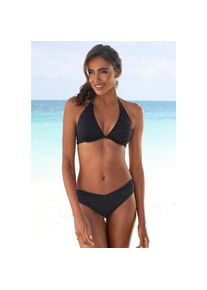 Lascana, Unisex, Lascana B&uuml;gel-Bikini-Top &raquo;Omara&laquo; mit Lochstickerei, schwarz, 40, Cup F, Modische Strukturware