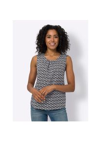 Classic Basics , Blusentop , schwarz , leichte Raffung am Ausschnitt