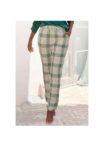 Vivance Dreams , Pyjamahose mit Samtband am elastischen Tunnelzugbund , grün , Lange Hose mit schönem Alloverdruck