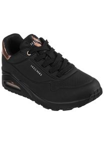Skechers , Sneaker »UNO GOLDEN AIR« Freizeitschuh, Halbschuh, Schnürschuh mit Metallic-Einsatz , schwarz , Lässiger Halbschuh mit gepolstertem...