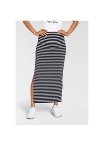 Kangaroos , Damen , Jerseyrock mit klassischen Querstreifen , blau , Langer Strandrock von Kangaroos