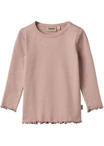 Wheat , Langarmshirt »Rib T-Shirt L/S Ida« , rosa , Langärmeliges Ripp-T-Shirt von Wheat für Babys