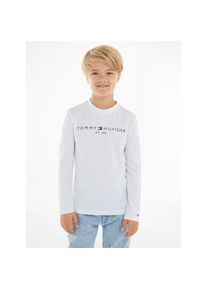 Tommy Hilfiger , Jungen , Langarmshirt »U ESSENTIAL TEE L/S« mit Logodruck , weiss , Unifarben und bedruckt, ideal für vielseitige Outfits