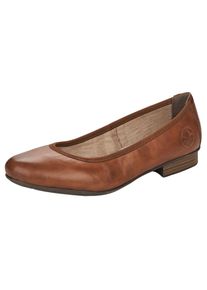 Rieker, Unisex, Ballerina Pumps, Business Schuh in schlichter Eleganz, braun, 42, Mit Logopr&auml;gung