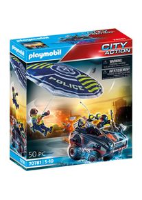 Playmobil , Konstruktions-Spielset »Polizei-Fallschirm: Verfolgung des Amphibien-Fahrzeugs (70781)«, (80 St.), City Action , bunt