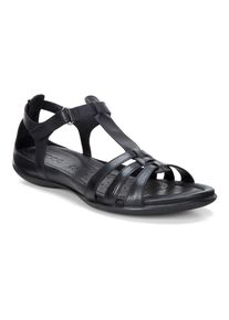 Ecco , Damen , Riemchensandale »FLASH« , Sommerschuh, Sandalette, Klettschuh, im Metallic-Look , schwarz , Mit Klettriemchen