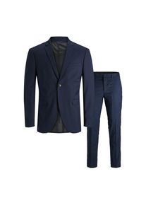 Jack & Jones Jack & Jones , Anzug »JPRCOSTA SUIT«, (Set, 2 tlg.), sehr schmal, mit fallendem Revers , blau , Modischer Anzug von Jack & Jones