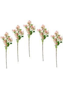 Kunstblume »Blütenzweig«, 5er Set künstlicher Zweig, Kunstpflanze, Dekozweig , rosa , I.GE.A.