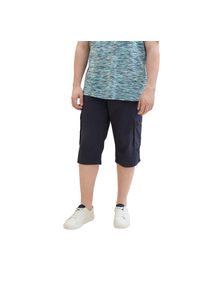 Tom Tailor Plus, Unisex, Tom Tailor PLUS 3/4-Hose mit Cargo-Taschen, navy geometric structure, 42, N-Gr, Plus Overknee-Shorts von Tom Tailor Plus