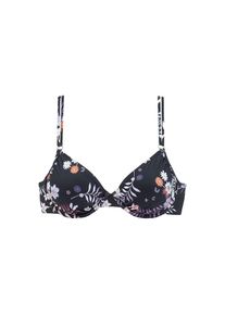 Sunseeker, Unisex, B&uuml;gel-Bikini-Top &raquo;Bettie&laquo; mit Doppeltr&auml;gern, schwarz bedruckt, 42, Cup F, Bedruckt &ndash; jedes Teil ein Unikat