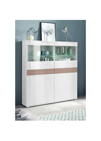 borchardt Möbel borchardt Möbel , Vitrine »Florenz« Höhe 125 cm , weiss , Masse (B/T/H): 106/32/125