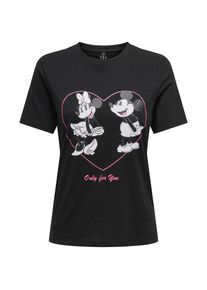 Only , Kurzarmshirt »ONLMICKEY LIFE REG S/S VALENTINE TOP JRS« mit Mickey und Minni Druck , Regular Fit Passform umspielt den Körper locker und...
