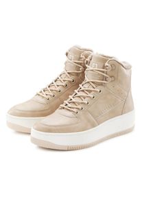 ELBSAND, Unisex, Sneaker mit kuscheligem Warmfutter, Freizeitschuh, Halbschuh, High Top Sneaker, beige, 41, High Top Sneaker mit angenehm weichem 
