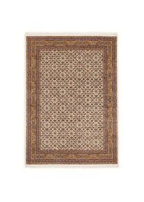 OCI Die Teppichmarke, OCI DIE TEPPICHMARKE L&auml;ufer &raquo;Himla Herati&laquo; rechteckig 20 mm H&ouml;he reine Wolle, hochwertig handgekn&uuml;pft, mit Fransen, creme, beige