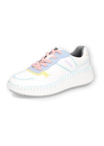 Dockers by Gerli , Plateausneaker im coolem Farbmix, Freizeitschuh, Halbschuh, Schnürschuh , weiss , Modischer Plateausneaker zum Schnüren
