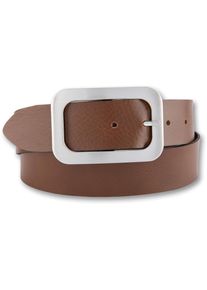 Bernd Götz BERND GÖTZ , Ledergürtel mit silberfarbener Schliesse , braun