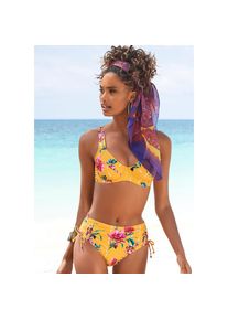 Sunseeker, Unisex, B&uuml;gel-Bikini-Top &raquo;Modern&laquo; in kompakterer Form, gelb, bedruckt, 38, Cup C, Mit modernem Blumenprint