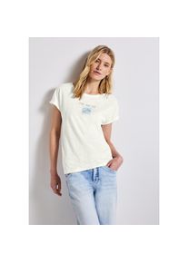 Street One, Unisex, Street One Shirttop mit Frontprint und Wording Artwork, sanftes wei&szlig;, 40, T-Shirt f&uuml;r Unisex von Street One