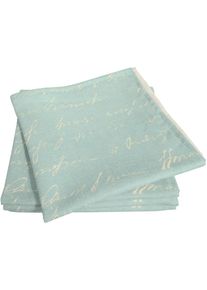 Stoffserviette »Scribble« aus Bio-Baumwolle,Made in Germany , blau , Adam , Obermaterial: 73% Leinen, 27% Baumwolle