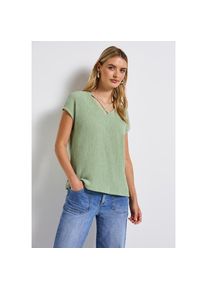 Street One, Unisex, Street One Shirttop mit Struktur, soft jade gr&uuml;n, 46, T-Shirt von Street One