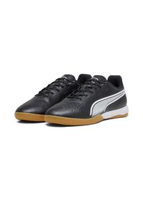 Puma, Unisex, Puma Fussballschuh &raquo;KING MATCH IT&laquo; f&uuml;r Halle und Strasse, Puma schwarz, Puma wei&szlig;, 46,5, Besonders weiches Mikrofaser-Obermaterial