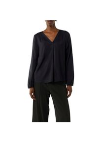 comma, Comma , Satinbluse, langarm und mit V-Ausschnitt , blau , Langarmbluse für Damen von COMMA