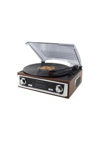 Soundmaster , Stereoanlage »PL196H«, (FM-Tuner) , braun , Spielt Schallplatten in 33, 45 und 78 rpm ab