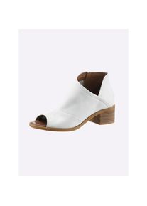 Sandalette , weiss , aus Rind-Nappaleder