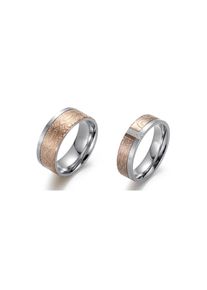 Firetti, Unisex, Trauring &raquo;Schmuck Geschenk "LIEBE" bicolor, ca. 6,0mm breit, ca. 8,0mm breit&laquo; wahlweise mit oder ohne Zirkonia (synth.), 