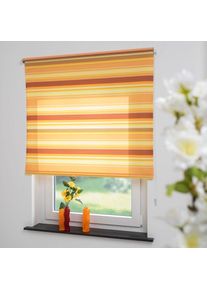 Seitenzugrollo »Streifen orange« Lichtschutz freihängend Seitenzugrollo, Kettenzugrollo, Dekorrollo - Streifen orange , orange , Liedeco ,...