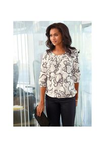 Lady, Unisex, Druckbluse, champagner, graphit, bedruckt, 52, aus recyceltem Polyester