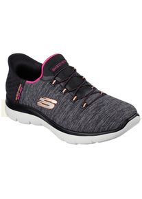 Skechers , Damen , Slipper »SUMMITS DAZZLING HAZE« Slip Ins Sneaker, Freizeitschuh mit dezenten Kontrastdetails , schwarz , Sportiver Halbschuh mit...