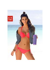 Buffalo , Damen , Push-Up-Bikini mit geflochtenem Rückendetail , rot , Geflochtenes Detail am Rücken