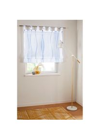 Raffrollo »Dimona« mit Schlaufen Transparent, Voile, Polyester , weiss , my home , Obermaterial: 100% Polyester