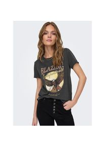 Only , Damen , Rundhalsshirt »ONLLUCY REG S/S TOP JRS NOOS« unterschiedlich bedruckt , schwarz , Bedrucktes Design: macht jedes Outfit zum Hingucker