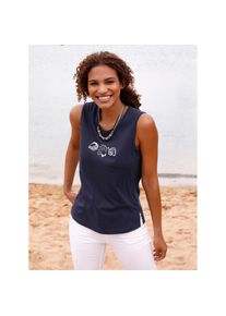 Casual Looks, Unisex, Shirttop, marine, 42, reine Baumwolle