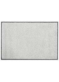 Fussmatte »Lavea« rechteckig 9 mm Höhe Schmutzfangmatte, Uni-Farben, In- und Outdoor-Teppich, waschbar , grau , my home , Obermaterial: 100% Polyamid