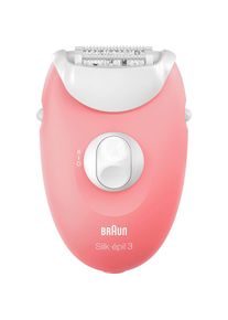 Braun , Epilierer »Silk-épil 3 3-176«, 20-Pinzetten-System, Smartlight-Technologie, Massagerollenaufsatz , pink , Effizient: Passt sich den...