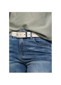 Laura Scott , Ledergürtel für Damen im zeitlos edlem Design aus Velour-Leder - NEW , beige