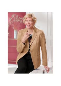 CLASSIC, Unisex, Jackenblazer &raquo;Lederimitat-Blazer&laquo;, camel, 46, edle Veloursleder-Optik