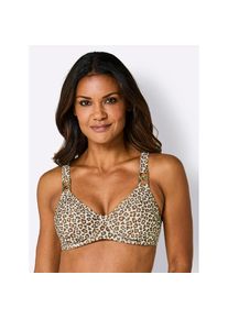 feel good, Unisex, feel good B&uuml;gel-Bikini-Top, champagner, schoko, bedruckt, 44, Cup B, Cup B, C, D