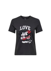 Only , Kurzarmshirt »ONLMICKEY LIFE REG S/S VALENTINE TOP JRS« mit Mickey und Minni Druck , Regular Fit Passform umspielt den Körper locker und...