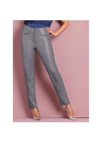 Mainpol , Lederhose , grau , echtes Lamm-Nappa